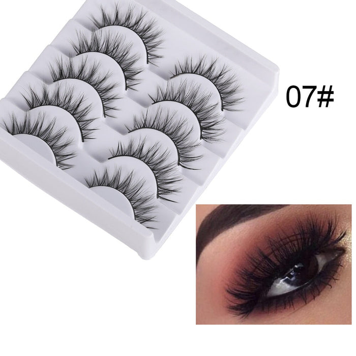Wholesale 5 pairs of 3D mink false eyelashes JDC-EY-XuQ001 Eyelashes 徐芹 7 Wholesale Jewelry JoyasDeChina Joyas De China