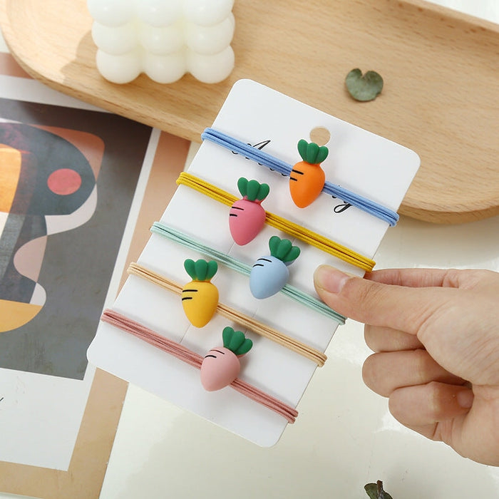 Wholesale 5PCS/PACK Poached Egg Cartoon Hair Rope JDC-HS-ZY002 Hair Scrunchies 紫芸 Wholesale Jewelry JoyasDeChina Joyas De China