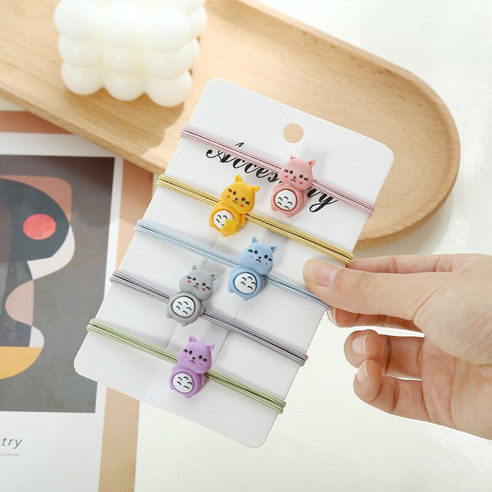 Wholesale 5PCS/PACK Poached Egg Cartoon Hair Rope JDC-HS-ZY002 Hair Scrunchies 紫芸 color/1 5PCS/PACK Wholesale Jewelry JoyasDeChina Joyas De China