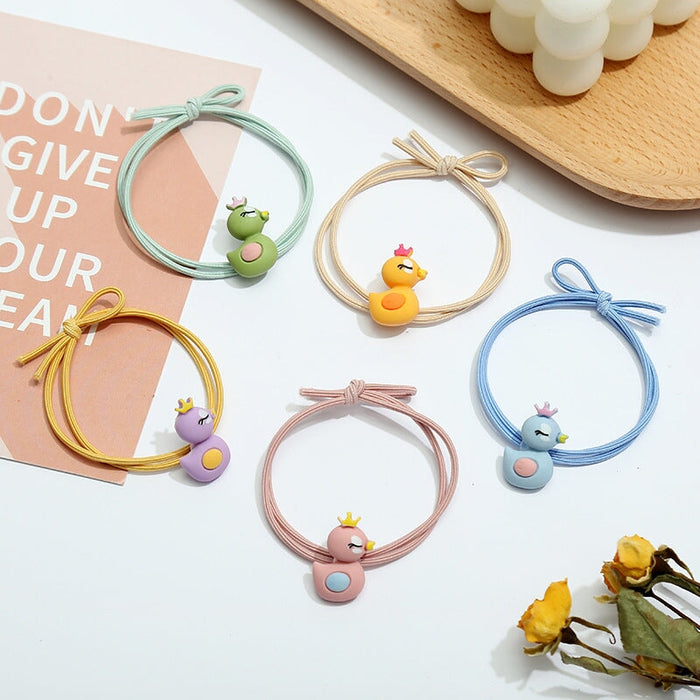 Wholesale 5PCS/PACK Poached Egg Cartoon Hair Rope JDC-HS-ZY002 Hair Scrunchies 紫芸 color/10 5PCS/PACK Wholesale Jewelry JoyasDeChina Joyas De China