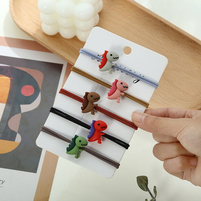 Wholesale 5PCS/PACK Poached Egg Cartoon Hair Rope JDC-HS-ZY002 Hair Scrunchies 紫芸 color/18 5PCS/PACK Wholesale Jewelry JoyasDeChina Joyas De China