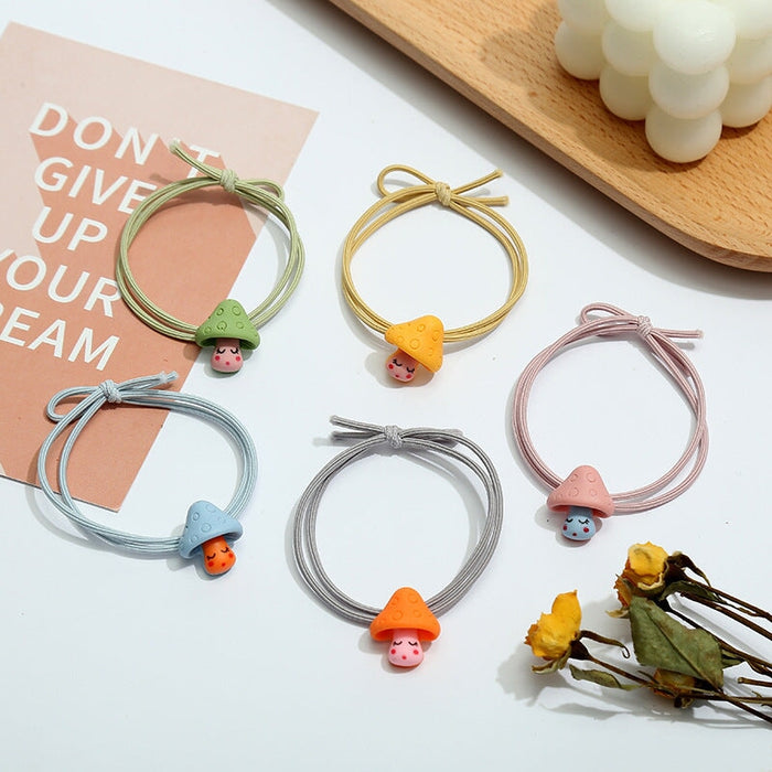Wholesale 5PCS/PACK Poached Egg Cartoon Hair Rope JDC-HS-ZY002 Hair Scrunchies 紫芸 color/6 5PCS/PACK Wholesale Jewelry JoyasDeChina Joyas De China