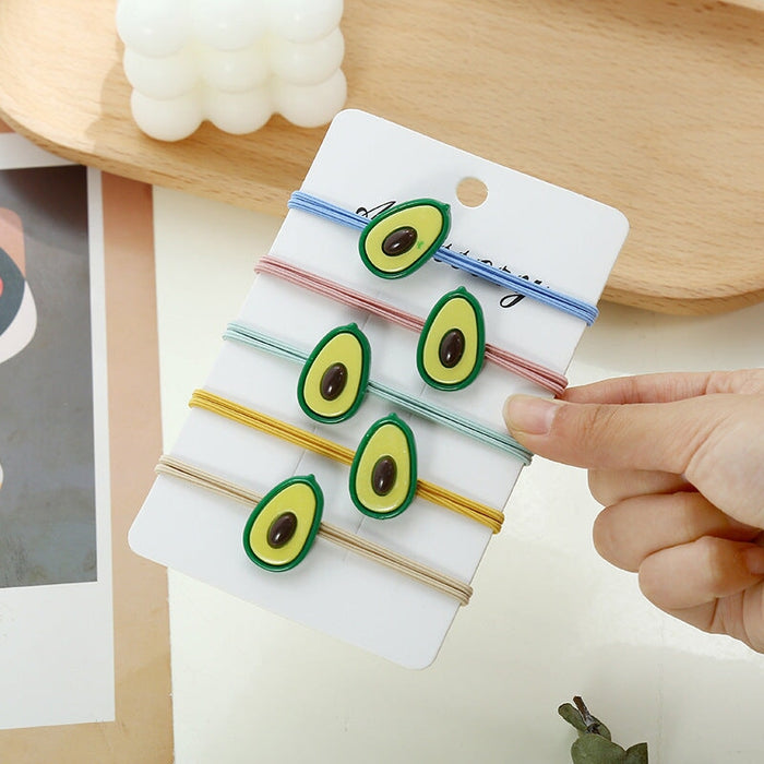 Wholesale 5PCS/PACK Poached Egg Cartoon Hair Rope JDC-HS-ZY002 Hair Scrunchies 紫芸 color/9 5PCS/PACK Wholesale Jewelry JoyasDeChina Joyas De China
