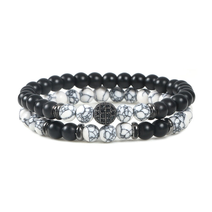 Wholesale 6mm Oiled Stone Beaded Bracelet JDC-BT-JiuJ017 Bracelet 九江 Wholesale Jewelry JoyasDeChina Joyas De China
