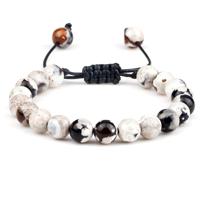 Wholesale 8mm Beaded Agate Bracelet JDC-BT-JiuJ025 Bracelet 九江 Wholesale Jewelry JoyasDeChina Joyas De China