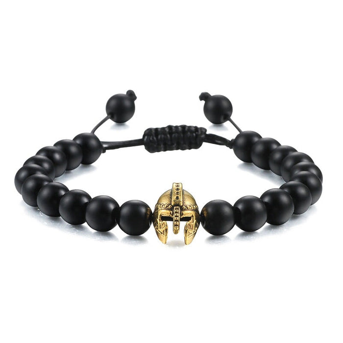 Wholesale 8mm Volcanic Stone Turquoise Beaded Bracelet JDC-BT-JiuJ020 Bracelet 九江 mos gold Wholesale Jewelry JoyasDeChina Joyas De China