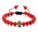 Wholesale 8mm Volcanic Stone Turquoise Beaded Bracelet JDC-BT-JiuJ020 Bracelet 九江 red gold Wholesale Jewelry JoyasDeChina Joyas De China