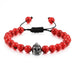 Wholesale 8mm Volcanic Stone Turquoise Beaded Bracelet JDC-BT-JiuJ020 Bracelet 九江 red qh Wholesale Jewelry JoyasDeChina Joyas De China