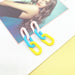 Wholesale 925 Silver Needle Acrylic Color Earrings JDC-ES-XC338 Earrings 夏晨 Wholesale Jewelry JoyasDeChina Joyas De China