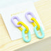 Wholesale 925 Silver Needle Acrylic Color Earrings JDC-ES-XC338 Earrings 夏晨 Wholesale Jewelry JoyasDeChina Joyas De China