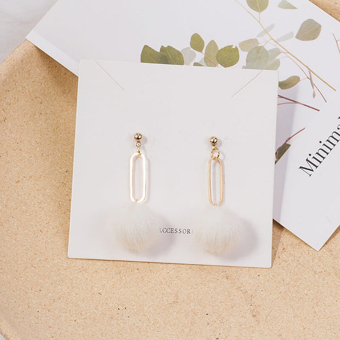Wholesale 925 Silver Needle Candy Color Cute Hairball Earrings JDC-ES-GSMDD018 Earrings 萌豆豆 Wholesale Jewelry JoyasDeChina Joyas De China