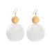 Wholesale 925 Silver Needle Cloth Hairball Earrings JDC-ES-GSMDD017 Earrings 萌豆豆 E2318-2 yellow Wholesale Jewelry JoyasDeChina Joyas De China