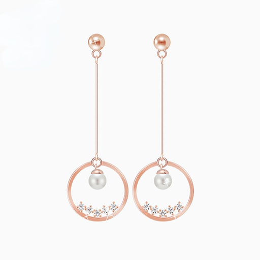 Wholesale 925 Silver Needle Copper Gold Plated Zircon Earrings JDC-ES-QLX060 Earrings 巧兰轩 Wholesale Jewelry JoyasDeChina Joyas De China