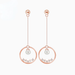 Wholesale 925 Silver Needle Copper Gold Plated Zircon Earrings JDC-ES-QLX060 Earrings 巧兰轩 rose gold Wholesale Jewelry JoyasDeChina Joyas De China