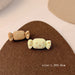 Wholesale 925 Silver Needle Milk Coffee Color Cartoon Bear and Rabbit Earrings JDC-ES-HanXi001 Earrings 涵熙 MY35140 Wholesale Jewelry JoyasDeChina Joyas De China