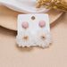 Wholesale 925 Silver Needle Wool Flower Daisy Earrings JDC-ES-GSMDD019 Earrings 萌豆豆 E2469-3 white Wholesale Jewelry JoyasDeChina Joyas De China