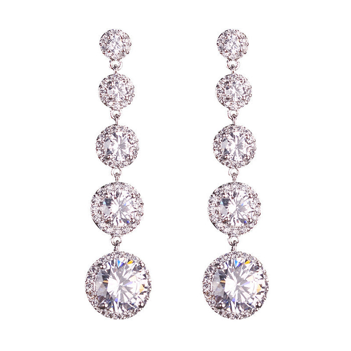 Wholesale 925 Silver Pin Metal Zircon Earrings JDC-ES-XuF119 Earrings 旭帆 Wholesale Jewelry JoyasDeChina Joyas De China