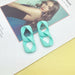 Wholesale 925 Silver Post Twisted Chain Acrylic Earrings JDC-ES-XC341 Earrings 夏晨 Wholesale Jewelry JoyasDeChina Joyas De China