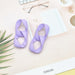 Wholesale 925 Silver Post Twisted Chain Acrylic Earrings JDC-ES-XC341 Earrings 夏晨 Wholesale Jewelry JoyasDeChina Joyas De China