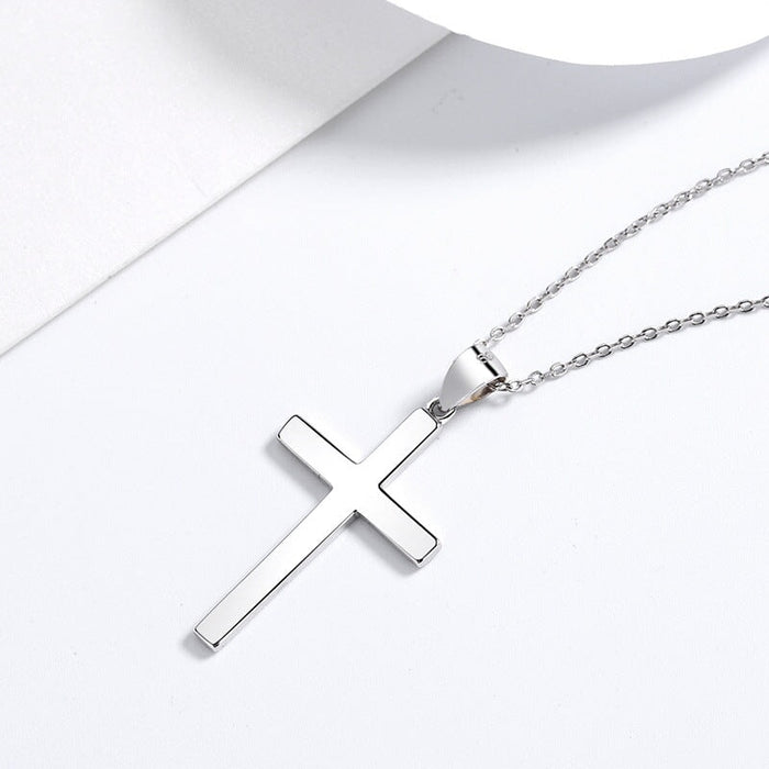 Wholesale 925 Sterling Silver Cross Necklace JDC-NE-ChengC001 Necklaces 成川 Wholesale Jewelry JoyasDeChina Joyas De China