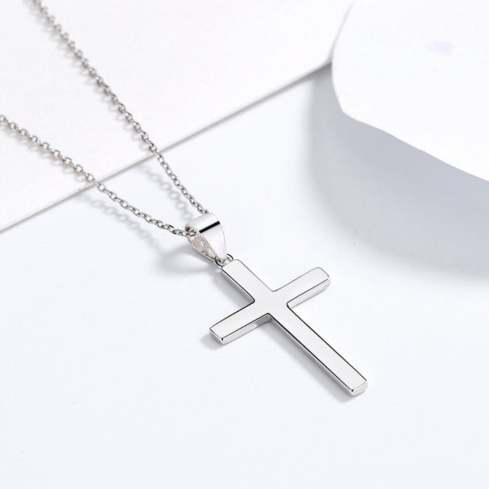 Wholesale 925 Sterling Silver Cross Necklace JDC-NE-ChengC001 Necklaces 成川 Wholesale Jewelry JoyasDeChina Joyas De China
