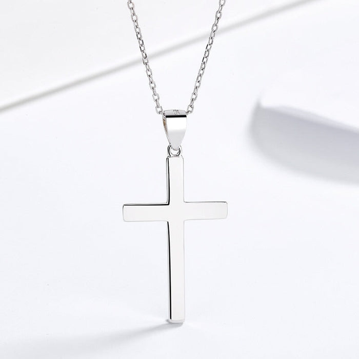 Wholesale 925 Sterling Silver Cross Necklace JDC-NE-ChengC001 Necklaces 成川 white 925 silver Wholesale Jewelry JoyasDeChina Joyas De China
