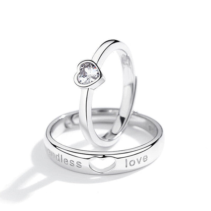 Wholesale 925 Sterling Silver Ring JDC-RS-BLX082 Rings 宝来兴 QLJZ006 couple(open) Wholesale Jewelry JoyasDeChina Joyas De China