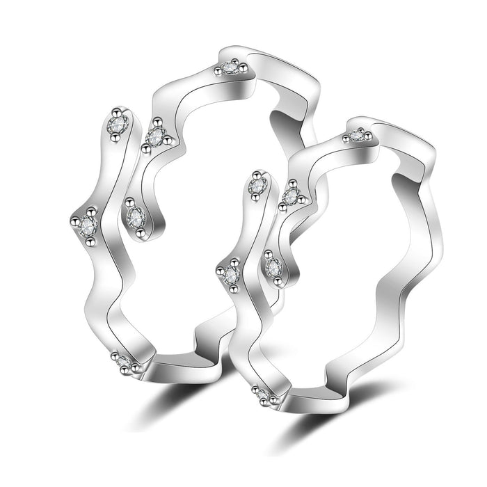 Wholesale 925 Sterling Silver Ring JDC-RS-BLX082 Rings 宝来兴 QLJZ010 couple(open) Wholesale Jewelry JoyasDeChina Joyas De China