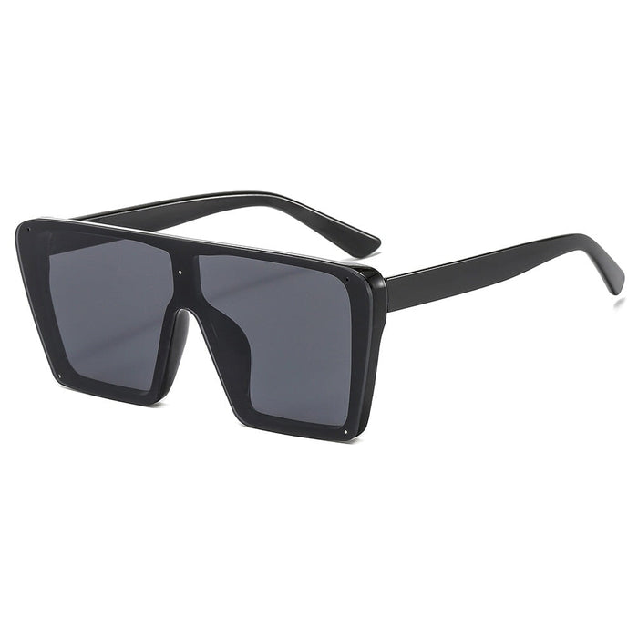 Wholesale AC Lens Plastic Large Square Sunglasses JDC-SG-XinS009 Sunglasses 星尚 black Wholesale Jewelry JoyasDeChina Joyas De China