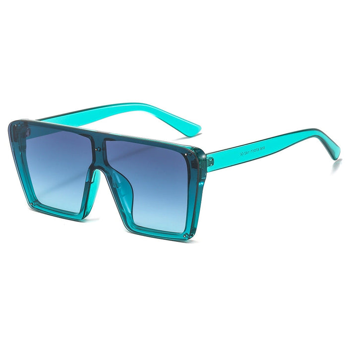 Wholesale AC Lens Plastic Large Square Sunglasses JDC-SG-XinS009 Sunglasses 星尚 blue Wholesale Jewelry JoyasDeChina Joyas De China