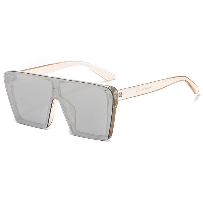 Wholesale AC Lens Plastic Large Square Sunglasses JDC-SG-XinS009 Sunglasses 星尚 champagne Wholesale Jewelry JoyasDeChina Joyas De China