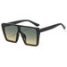 Wholesale AC Lens Plastic Large Square Sunglasses JDC-SG-XinS009 Sunglasses 星尚 green yellow Wholesale Jewelry JoyasDeChina Joyas De China
