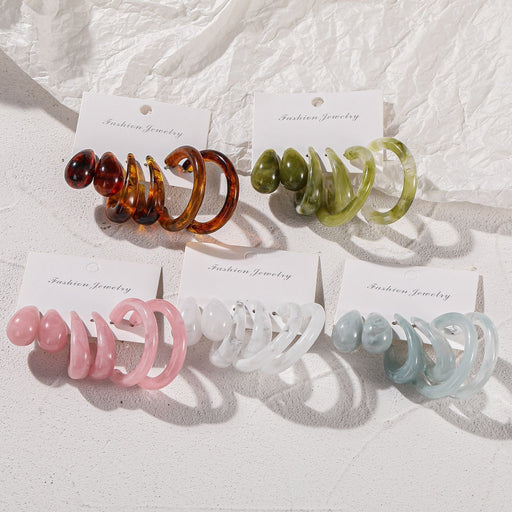 Wholesale Acetate Plate Earrings Letter Alloy Earrings JDC-ES-F006 Earrings 韩之尚 Wholesale Jewelry JoyasDeChina Joyas De China