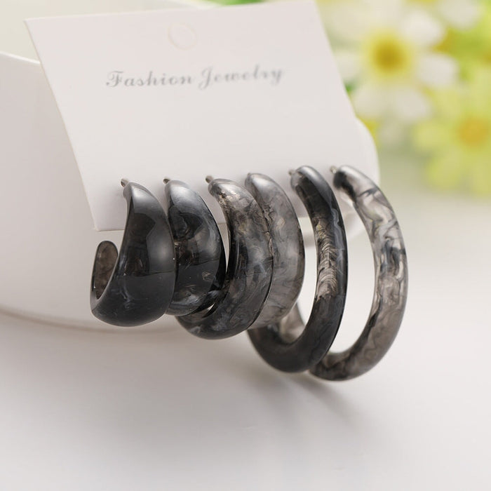 Wholesale Acetate Plate Earrings Letter Alloy Earrings JDC-ES-F006 Earrings 韩之尚 5387401 Wholesale Jewelry JoyasDeChina Joyas De China