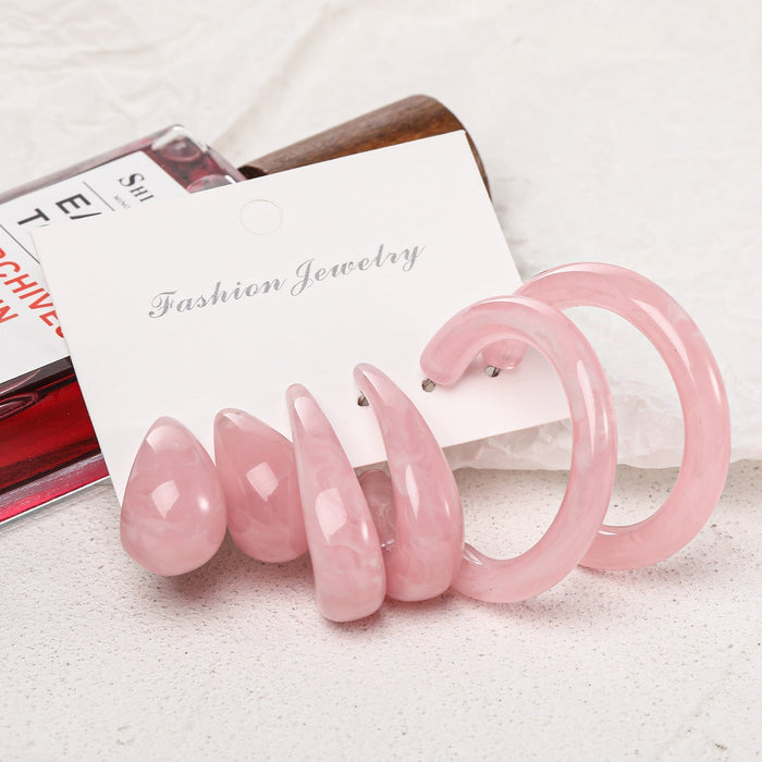 Wholesale Acetate Plate Earrings Letter Alloy Earrings JDC-ES-F006 Earrings 韩之尚 Wholesale Jewelry JoyasDeChina Joyas De China