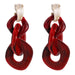 Wholesale Acrylic Chain Earrings JDC-ES-BenD001 Earrings 本笃 Wholesale Jewelry JoyasDeChina Joyas De China