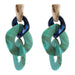 Wholesale Acrylic Chain Earrings JDC-ES-BenD001 Earrings 本笃 green Wholesale Jewelry JoyasDeChina Joyas De China
