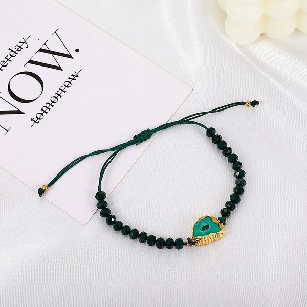 Wholesale Acrylic Irregular Black Green beaded bracelet JDC-BT-D743 bracelet JoyasDeChina Wholesale Jewelry JoyasDeChina Joyas De China