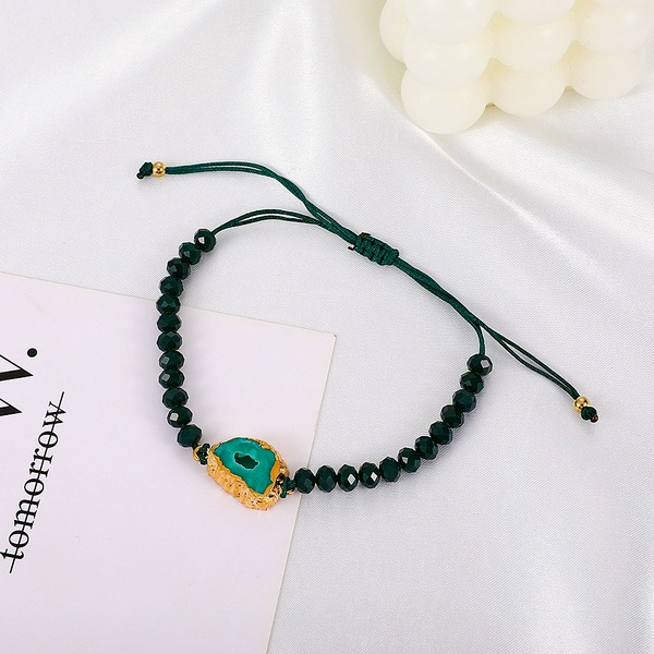 Wholesale Acrylic Irregular Black Green beaded bracelet JDC-BT-D743 bracelet JoyasDeChina Wholesale Jewelry JoyasDeChina Joyas De China