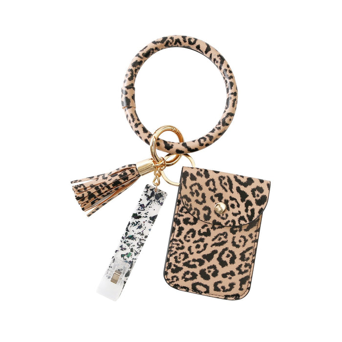 Wholesale Acrylic PU Zinc Alloy Coin Purse ATM Card Grabber Contactless Card Picker Keychain Wristlet MOQ≥2 JDC-KC-JM004 Keychains 杰米 MOQ2 Leopard K68384 Wholesale Jewelry JoyasDeChina Joyas De China