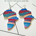 Wholesale African Pattern Geometric Map Wood Earrings MOQ≥2 JDC-ES-AnX001 Earrings 安修 Wholesale Jewelry JoyasDeChina Joyas De China