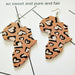 Wholesale African Pattern Geometric Map Wood Earrings MOQ≥2 JDC-ES-AnX001 Earrings 安修 Wholesale Jewelry JoyasDeChina Joyas De China