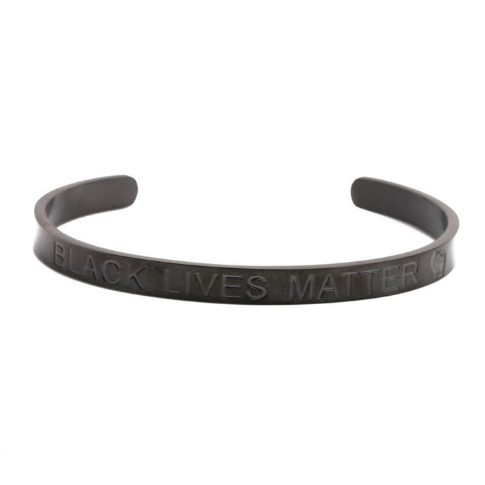 Wholesale against racial discrimination stainless steel bracelet JDC-BT-ChanX001 Bracelet 昌鑫 Black gun a Wholesale Jewelry JoyasDeChina Joyas De China