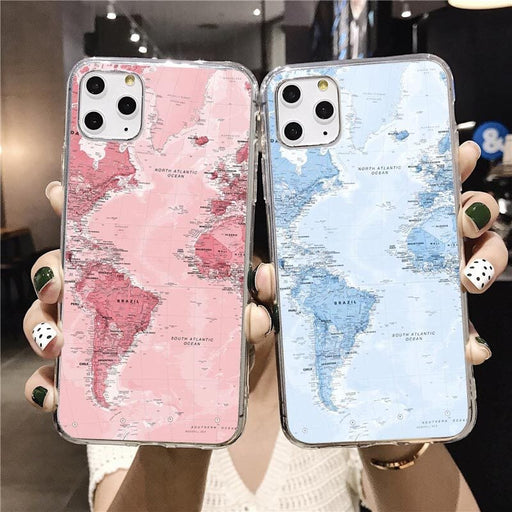 Wholesale Airplane Map Apple 12pro for transparent iPhone 11 phone soft case JDC-PC-KEX003 Phone Cases 科讯 Wholesale Jewelry JoyasDeChina Joyas De China