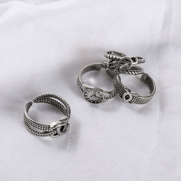 Wholesale Alloy Alphabet Clock Rings MOQ≥2 JDC-RS-JuY009 Rings 聚耀 Wholesale Jewelry JoyasDeChina Joyas De China