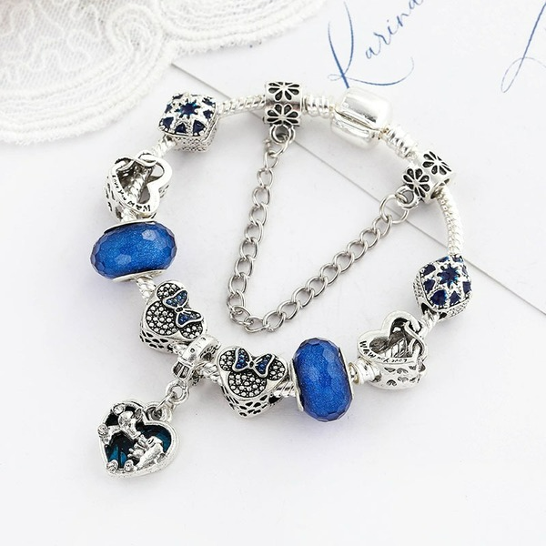 Wholesale Alloy Blue Heart Bracelet （F）JDC-BT-XingL030 Bracelet 星銮 Wholesale Jewelry JoyasDeChina Joyas De China