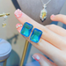 Wholesale Alloy Blue Topaz Earrings JDC-ES-ZhenR006 Earrings 臻荣 Wholesale Jewelry JoyasDeChina Joyas De China