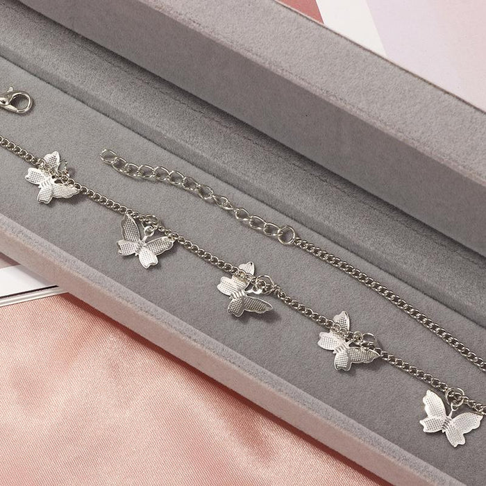 Bulk Jewelry Wholesale alloy butterfly pendant clavicle chain female golden white JDC-NE-e008 Wholesale factory from China YIWU China