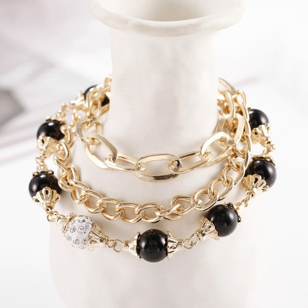 Bulk Jewelry Wholesale alloy chain beaded bracelets   JDC-BT-b035 Wholesale factory from China YIWU China