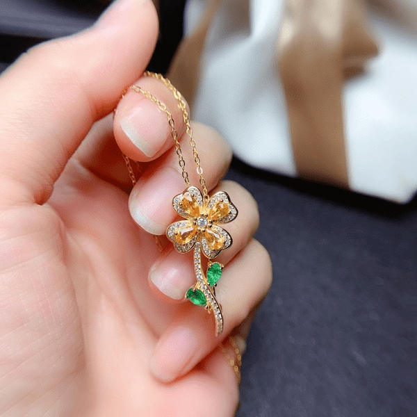 Wholesale Alloy Clover Pendant JDC-CS-ZhenR003 charms 臻荣 Wholesale Jewelry JoyasDeChina Joyas De China